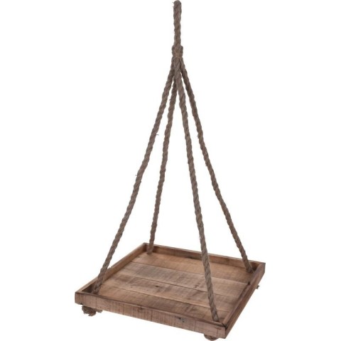 VASSOIO PENSILE LEGNO 39X39